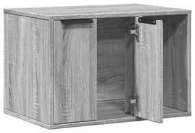 Τουαλέτα Γάτας Περίφραξη Γκρι Sonoma 60x40x40εκ Επεξεργασμ Ξύλο - Γκρι