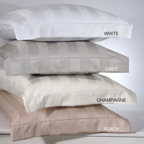 Μαξιλαροθήκες Zaquard Σετ 2τμχ Grey Down Town 52X75 100% Cotton Satin
