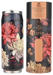 ESTIA ΘΕΡΜΟΣ TRAVEL CUP SAVE THE AEGEAN 500ml MIDNIGHT BLOSSOM