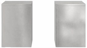 vidaXL Στήριξη φυτών 2 pcs Ασημί 24 x 24 x 35 εκ. Ανοξείδωτο ατσάλι