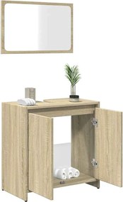 vidaXL Σετ Επίπλων Μπάνιου 2 Τεμαχίων Sonoma Δρυς Επεξεργασμένο Ξύλο