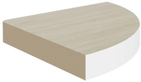 vidaXL Ράφια Τοίχου Γωνιακά 4 τεμ. Δρυς/Λευκό 35x35x3,8 εκ από MDF