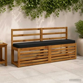 vidaXL Μαξιλάρια Πάγκου 2 Τεμαχίων VUGHT 2 pcs 100% Πολυεστέρας Μαύρο