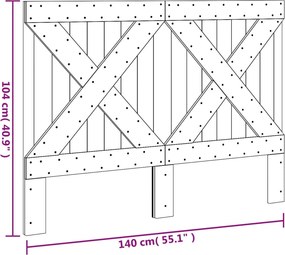 vidaXL Κεφαλάρι 140 x 104 εκ. από Μασίφ Ξύλο Πεύκου
