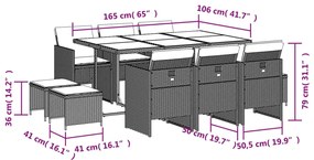 ΣΕΤ ΤΡΑΠΕΖΑΡΙΑΣ ΚΗΠΟΥ 11 ΤΕΜΑΧΙΩΝ ΓΚΡΙ ΣΥΝΘ. ΡΑΤΑΝ ΜΕ ΜΑΞΙΛΑΡΙΑ 3277735