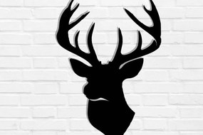 Intra απο ξύλο plywood 3mm-4mm πάχος - Deer Head Metal Wall Art Laser Cut Δίασταση 40x50 cm INTRAFABR-118461406