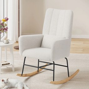 Κουνιστή Πολυθρόνα Μπουκλέ (89.5x67.5x106) Songmics LYY500WD01
