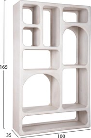 ΒΙΒΛΙΟΘΗΚΗ HANDYR HM9707 ΜΑΣΙΦ ΞΥΛΟ MANGO ΣΕ ΛΕΥΚΟ ΧΡΩΜΑ 100x35x165Yεκ.