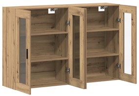 vidaXL Τοίχου Ντουλάπια 2 τεμ Artisan Δρυός 69.5x34x90 εκ Υλικά Κατασκευής