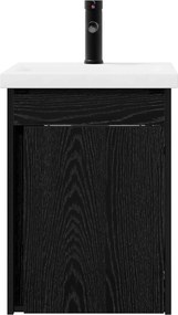 vidaXL Μονάδα μπάνιου με βρύση Μαύρη Δρυς 42 x 40 x 74,5 εκ