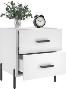 vidaXL Κομοδίνο Λευκό 40 x 35 x 47,5 εκ. από Επεξεργασμένο Ξύλο