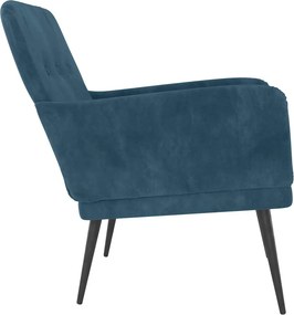 vidaXL Πολυθρόνα Μπλε 62 x 79x 79 εκ. Βελούδινη