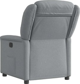 vidaXL Πολυθρόνα Ανακλινόμενη Ανοιχτό Γκρι Υφασμάτινη