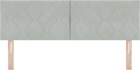 vidaXL Κεφαλάρι Ανοιχτό γκρι 144 cm Βελούδο