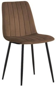 Καρέκλα Τραπεζαρίας 631-123-011 44x55x86cm Brown-Black Metal, Fabric
