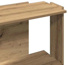 Βιβλιοθήκη 3 επιπέδων Δρυς τεχνίτης 60x30x80 cm - Καφέ