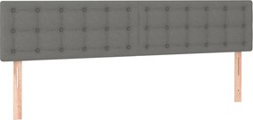 vidaXL Κρεβάτι Boxspring με Στρώμα Σκούρο Γκρι 180x200 εκ Υφασμάτιν