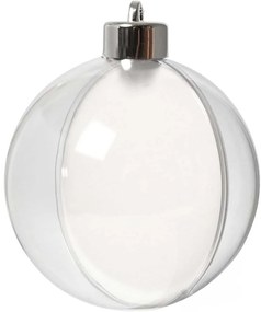 Χριστουγεννιάτικη Μπάλα Διάφανη Ανοιγόμενη 8cm 55099