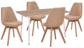 ΣΕΤ ΤΡΑΠΕΖΑΡΙΑΣ 5ΤΜΧ PALOMA HM10382 MDF TOP ΣΕ SONAMA--ΜΠΕΖ ΚΑΡΕΚΛΕΣ