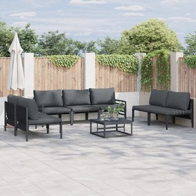 vidaXL Σετ Καναπέ Κήπου 8 pcs Ανθρακί Ατσάλι