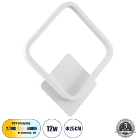 Απλίκα Φωτιστικό Τοίχου LED 15W 1440LM CCT LENA Globostar-61080-Λευκό 61080