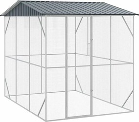 vidaXL Κλουβί Πουλιών Ανθρακί 227 x 310 x 247 εκ