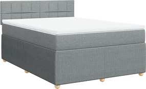 vidaXL Κρεβάτι Boxspring με Στρώμα Αν. Πράσινο 160x200εκ Υφασμάτινο