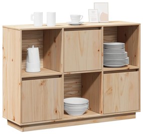 vidaXL Ντουλάπι 110,5x35x80 εκ. από Μασίφ Ξύλο Πεύκου