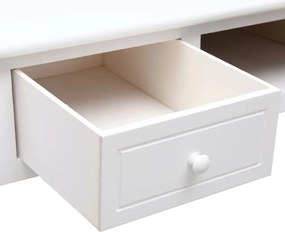 vidaXL Γραφείο Λευκό 110 x 45 x 76 εκ. Ξύλινο