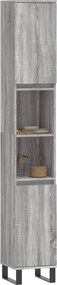 vidaXL Ντουλάπι Μπάνιου Γκρι Sonoma 30x30x190 εκ. Επεξεργασμένο Ξύλο