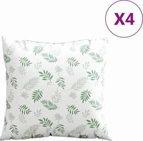 vidaXL Διασκορπισμένα Μαξιλάρια Φύλλο 4 pcs Σχέδιο Φύλλου 60 x 60 cm