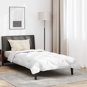 vidaXL Πάπλωμα με μαξιλάρι 2 pcs Λευκό 140 x 200 cm Μικροΐνες