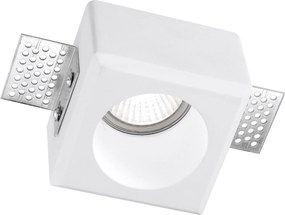 Γύψινο Σποτ Χωνευτό Cosimo Trimless GU10 Κοπή 8,5x8,5cm Λευκό