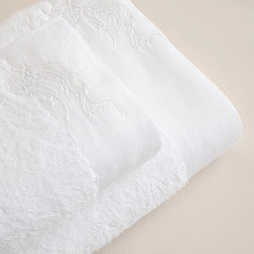 Stewehome Πετσέτα χεριών από μπαμπού Λευκό 45x45 cm