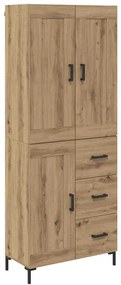 vidaXL Highboard με συρτάρι 2 pcs Artisan Oak Επεξεργασμένο ξύλο