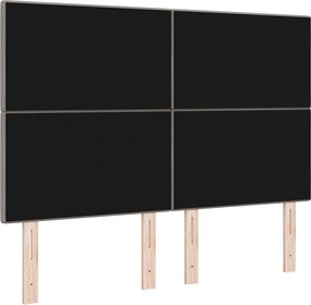 vidaXL Κεφαλάρι με κεφαλάρι Taupe 144 cm Τεχνητό Δέρμα