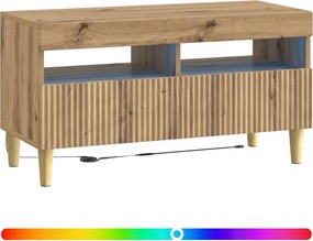 vidaXL Ντουλάπα LED Τηλεόρασης Artisan Δρυς Επεξεργασμένο Ξύλο