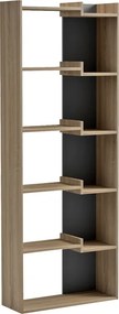 Βιβλιοθήκη Corpus pakoworld sonoma - ανθρακί 61x22x162εκ