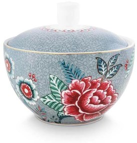 ΔΟΧΕΙΟ ΖΑΧΑΡΗΣ 300ml PIP STUDIO - FLOWER FESTIVAL LIGHT BLUE