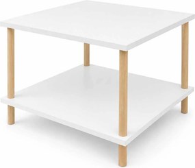 Τραπεζάκι Σαλονιού Λευκό LODOME 60x60x42.5