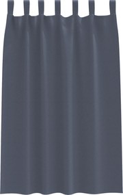 vidaXL Κουρτίνες Μαύρης Ύφανσης με Δαχτυλίδια 2 pcs Ανθρακί