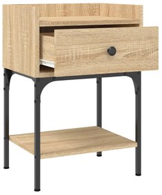 vidaXL Κομοδίνα 2 τεμ. Sonoma Δρυς 40,5x31x60 εκ. Επεξεργασμένο Ξύλο