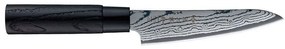 Μαχαίρι Γενικής Χρήσης Shippu Black FD-1592 13cm Από Δαμασκηνό Ατσάλι Silver-Black Tojiro Ατσάλι,Ξύλο