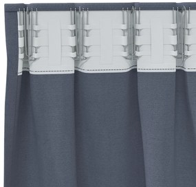 vidaXL Κουρτίνες με κουρτίνες 2 pcs Ανθρακί 260 x 140 εκ. Πολυεστέρας