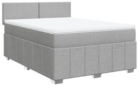 ΚΡΕΒΑΤΙ BOXSPRING ΜΕ ΣΤΡΩΜΑ ΑΝΟΙΧΤΟ ΓΚΡΙ 140X200 ΕΚ. ΥΦΑΣΜΑΤΙΝΟ 3287084