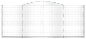 vidaXL Συρματοκιβώτια Τοξωτά 7 τεμ. 400x30x160/180 εκ. Γαλβαν. Ατσάλι