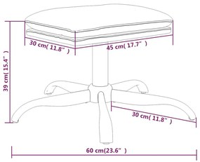 Υποπόδιο Μπλε 60x60x36 εκ. Υφασμάτινο - Μπλε