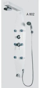 Sanitec A802 Χυτή Στήλη Ντους Υδρομασάζ Λευκή 22 x 50 / 7 x 135cm