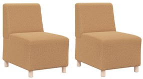 vidaXL Καθίσμα Σαλονιού 2 pcs Μπεζ 55 x 74 x 82 εκ. Βελούδο