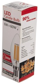 ΛΑΜΠΤΗΡΑΣ LED FILAMENT 4W E14 3000K ΔΙΑΦΑΝΟΣ DIMMABLE